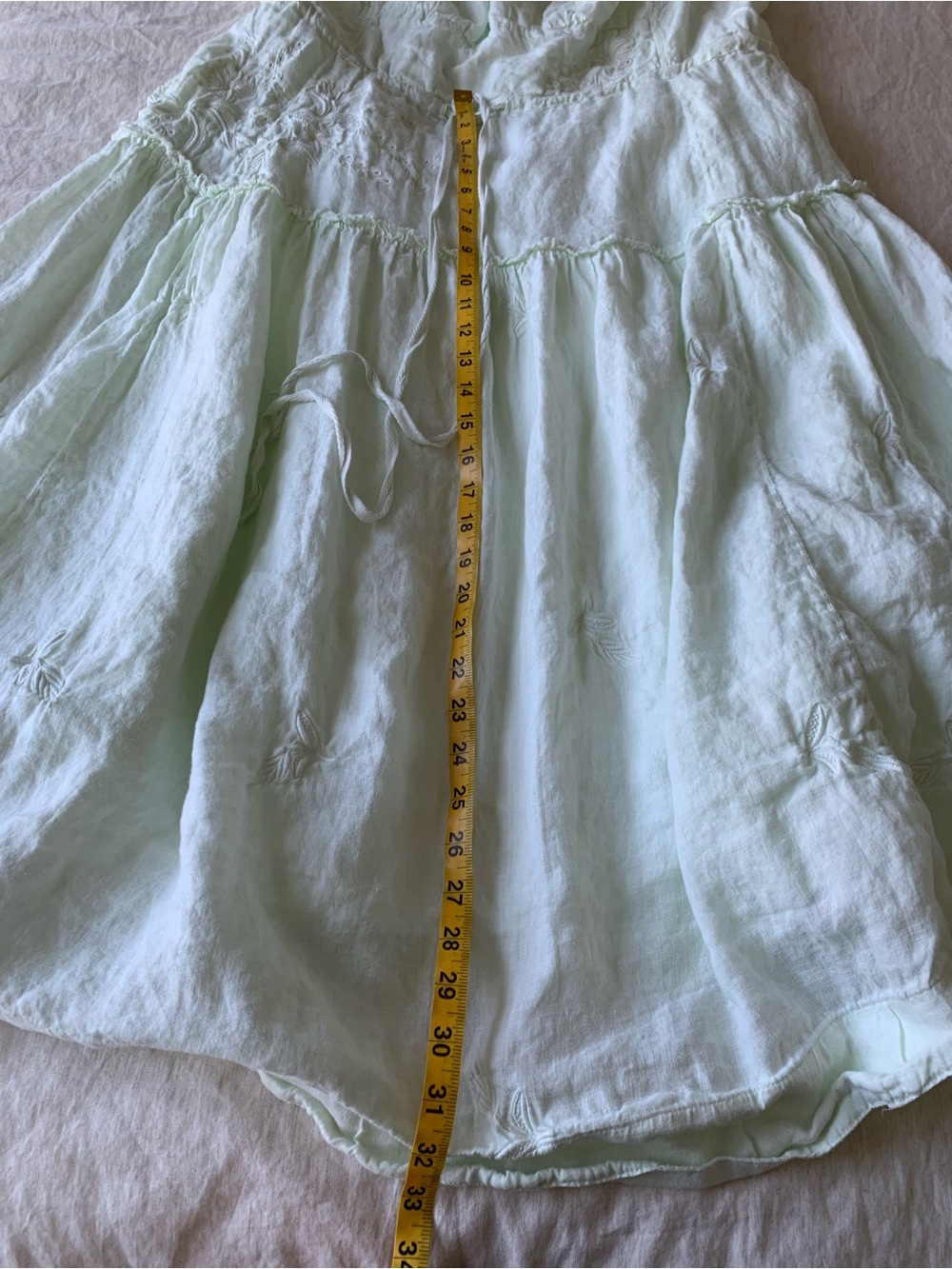 Anthropologie Pale Mint Green Eyelet Maxi Dress - Picture 15 of 16